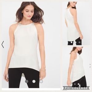 White House Black Market Sleeveless High-Low Shell
